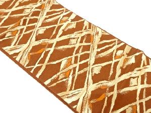 変わり斜め格子模様織り出し名古屋帯